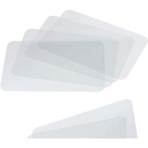 Clear Plastic Placemats Set of 4-Table Protector for Dining Room,Kitchen Counter